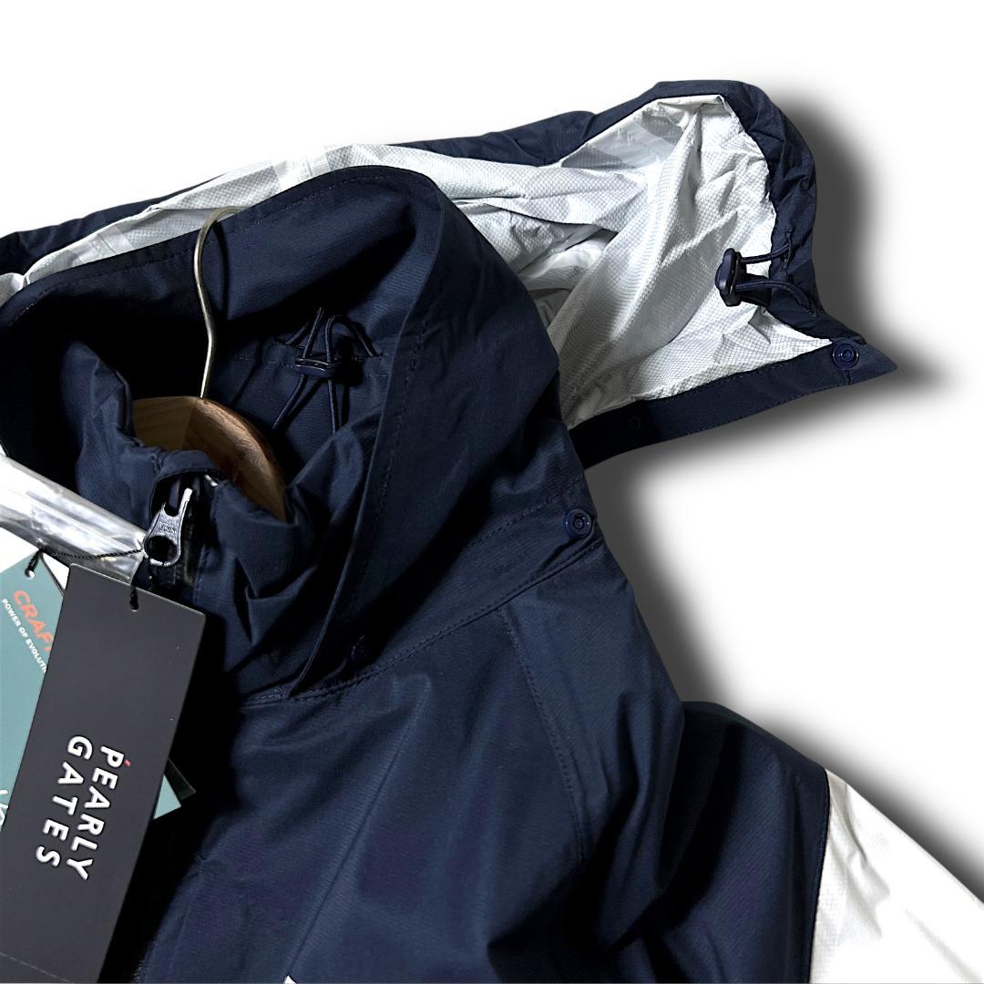 0 パーリーゲイツ AQUAX 防水透湿 レインジャケット ワンピース 紺