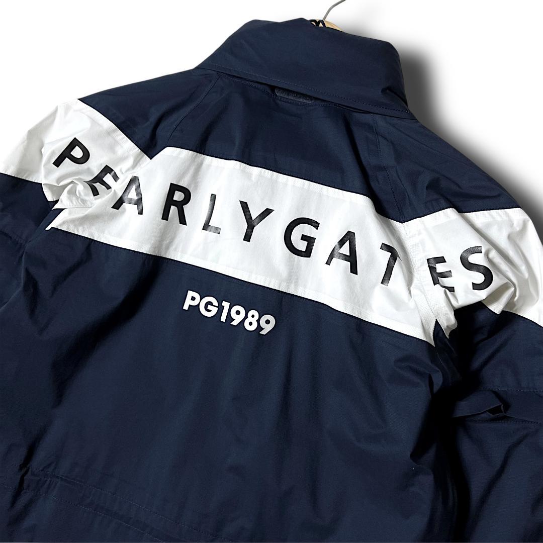 0 パーリーゲイツ AQUAX 防水透湿 レインジャケット ワンピース 紺