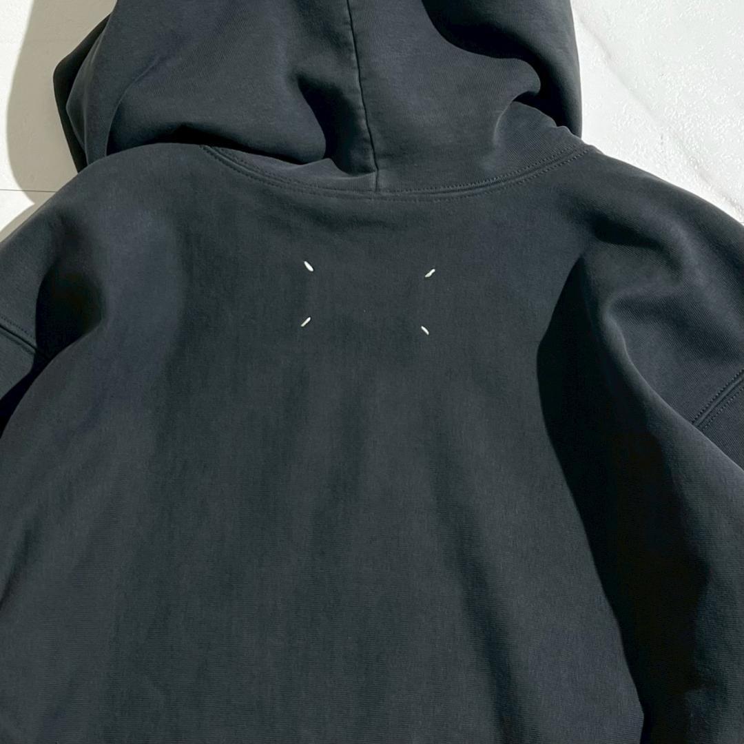 24aw　未使用　メゾンマルジェラ　クロップドフーディ　ロゴ刺繍　トロンプルイユ