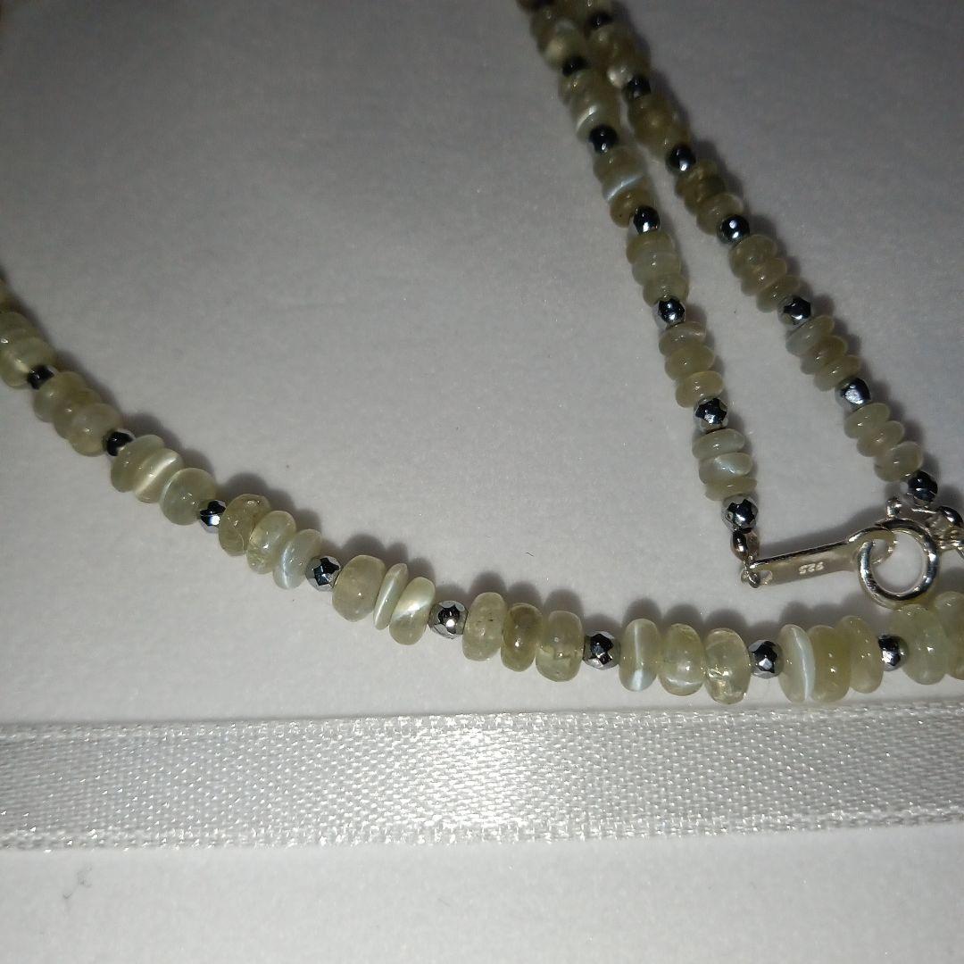 タ*ー様 未使用❣️クリソベリルキャッツアイネックレス