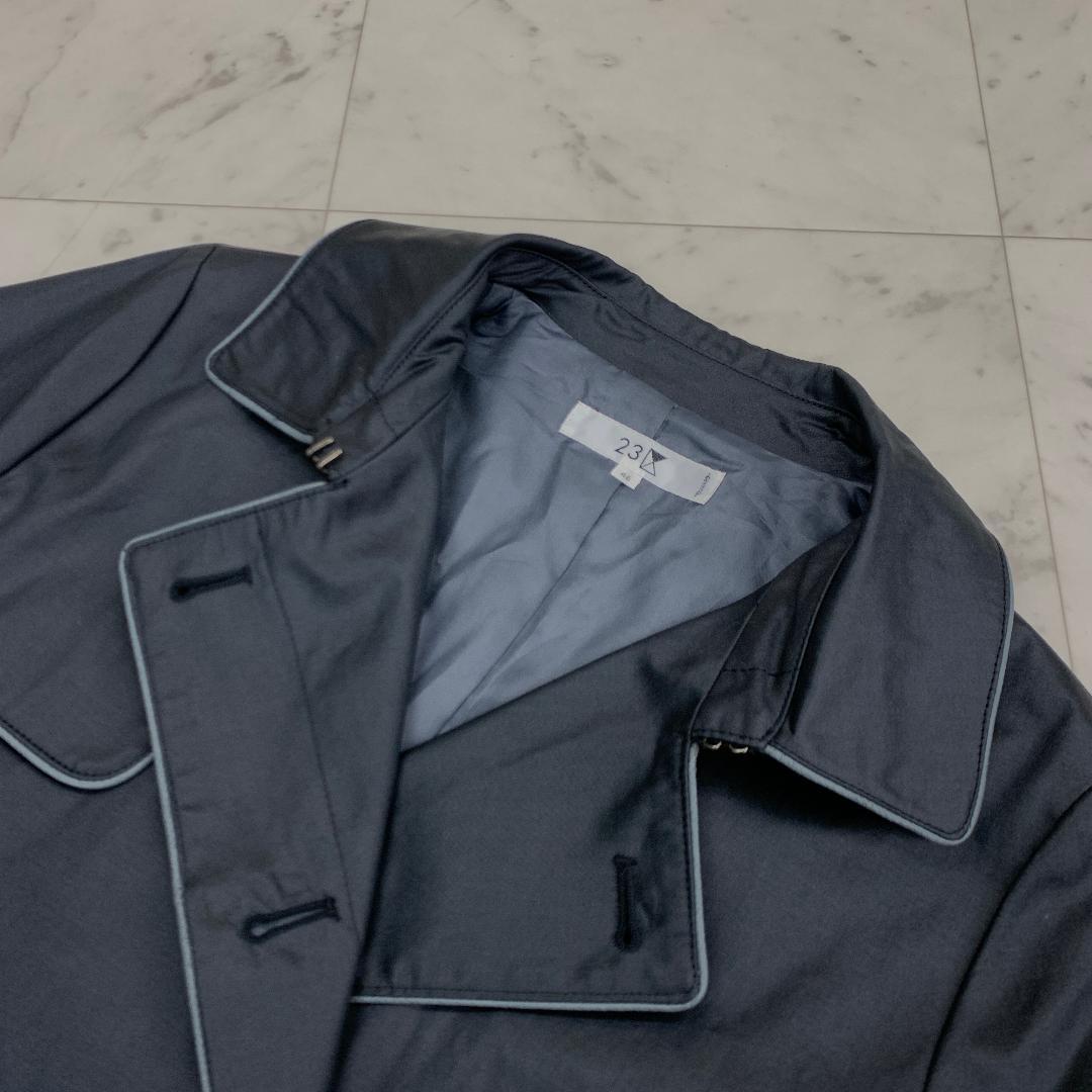 23区 ニジュウサンク トレンチコート 46 3XLサイズ ベルト付き コットン