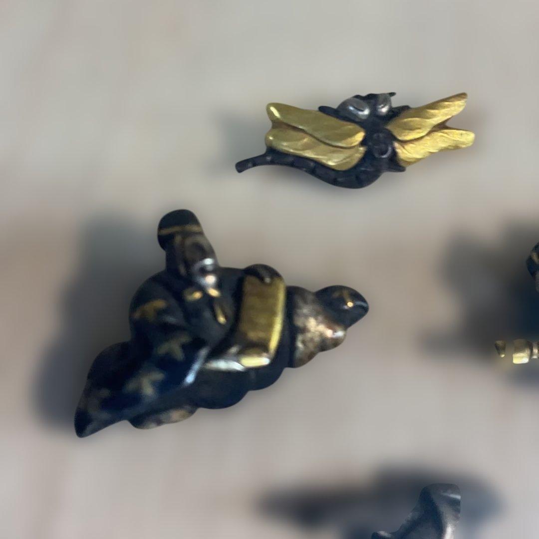 武具　　刀装具　目貫　江戸時代　骨董　4種4個