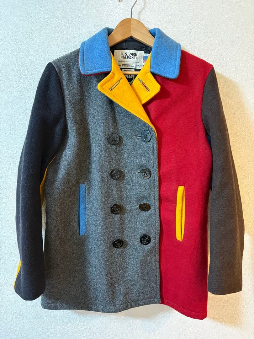 ショット　SCHOTT ピーコート　クレイジーパターン　L ビンテージ