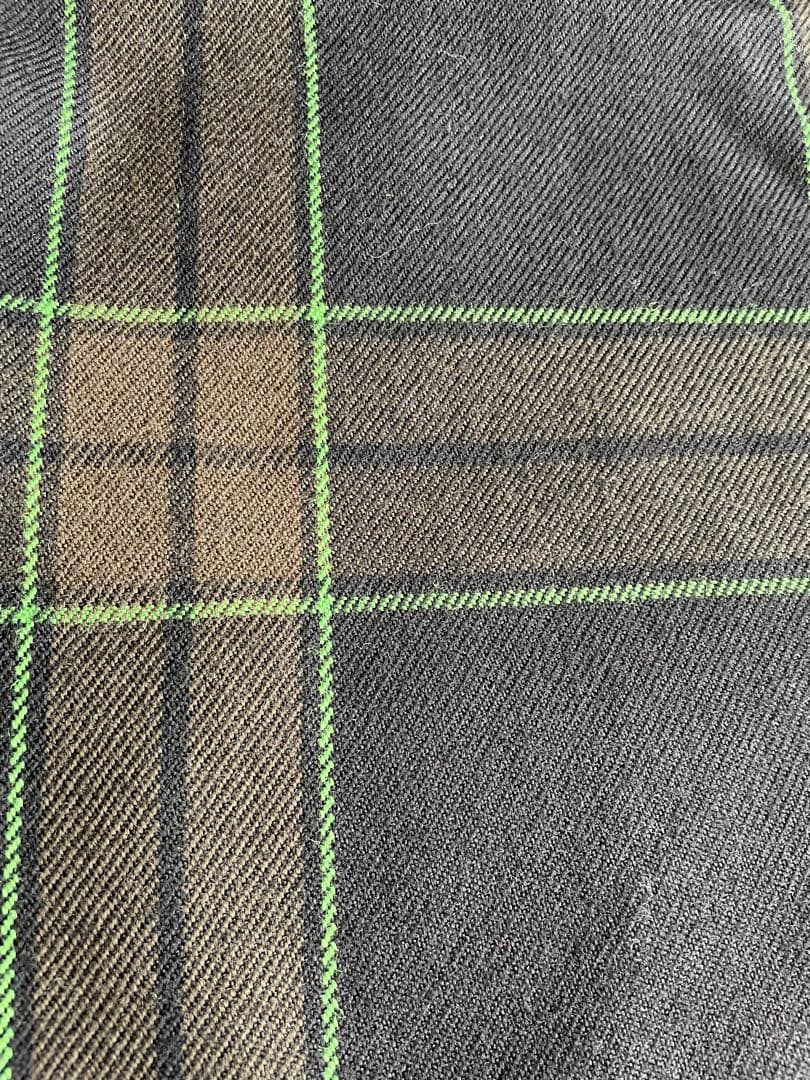 CRESCENクレッシェント　M チェック ワイド　ガウチョ　パンツ　ウール