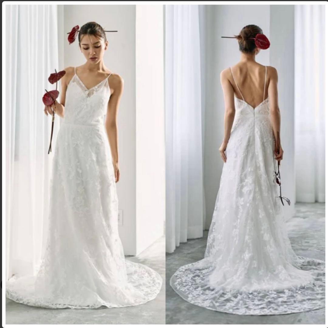 ドレスプロダクション　総レースキャミソールスレンダードレスW326