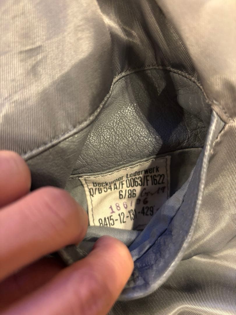 ドイツ軍　サブマリン レザージャケット ショート丈 ヴィンテージ 古着 牛革