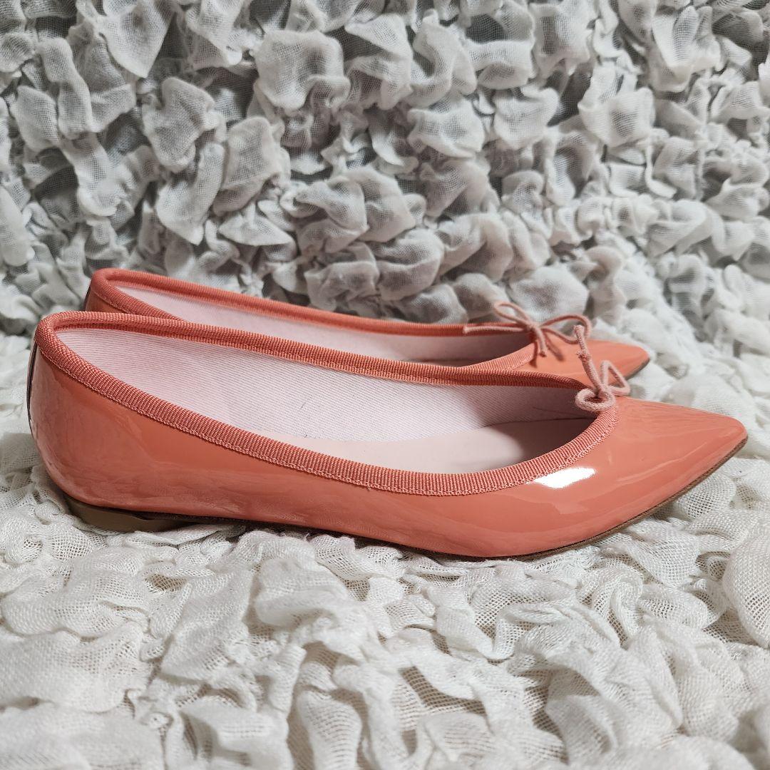 美品 レペット ブリジット ポインテッドトゥ バレェ フラット パンプス
