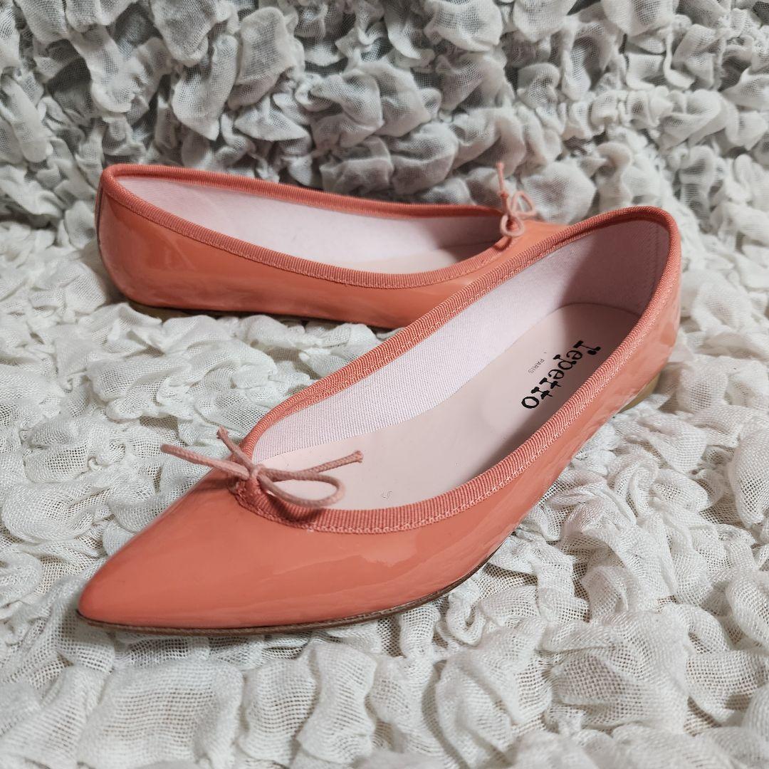 美品 レペット ブリジット ポインテッドトゥ バレェ フラット パンプス