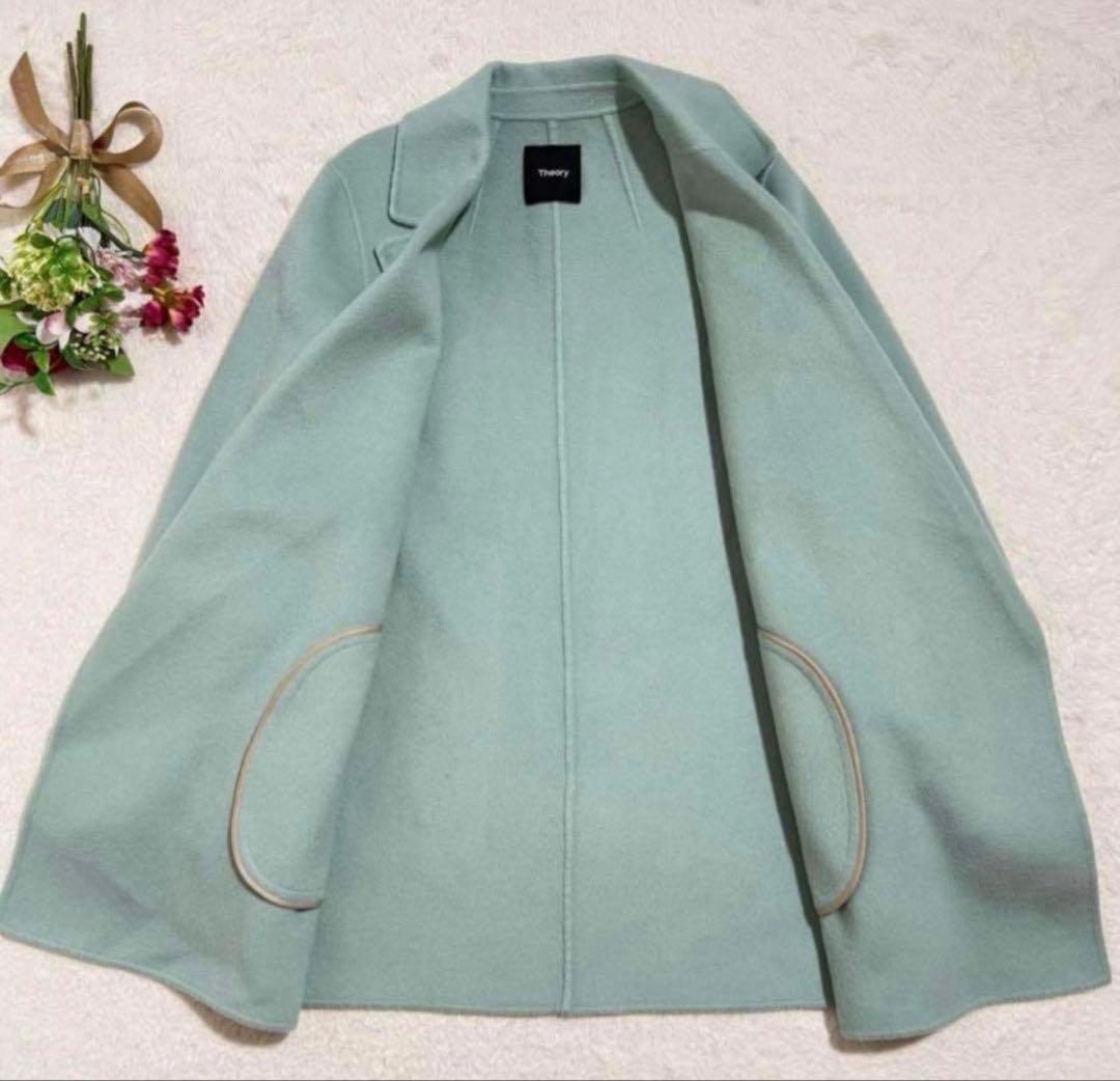 セオリー　ウール　カシミヤ　ダブルフェイスコート　カシミヤ混　Pコート　22AW