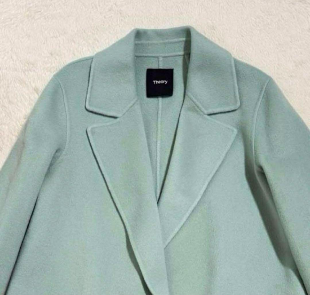 セオリー　ウール　カシミヤ　ダブルフェイスコート　カシミヤ混　Pコート　22AW