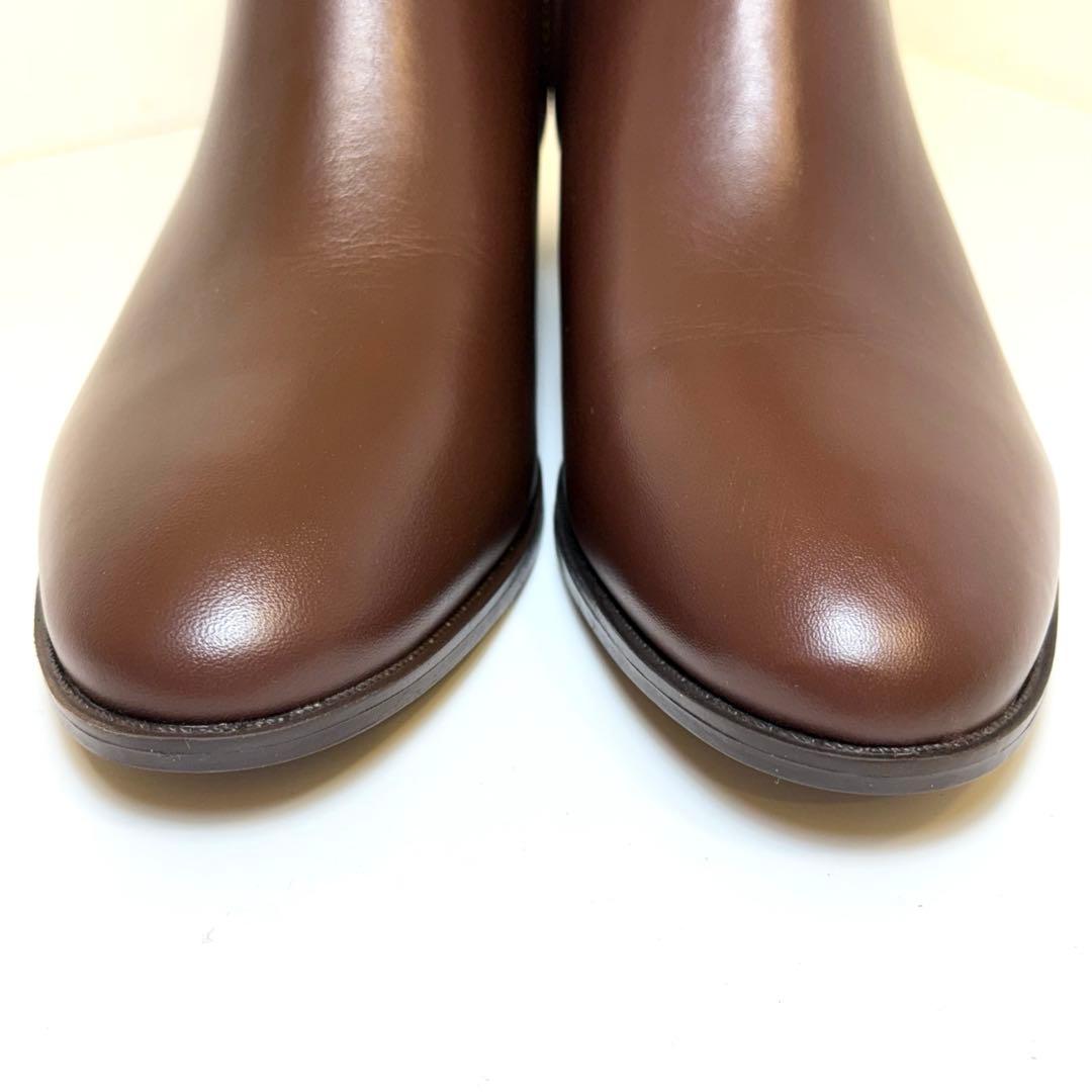 今日まで価格‼️(極美品)COACH ショートブーツ ブラウン 24.5cm