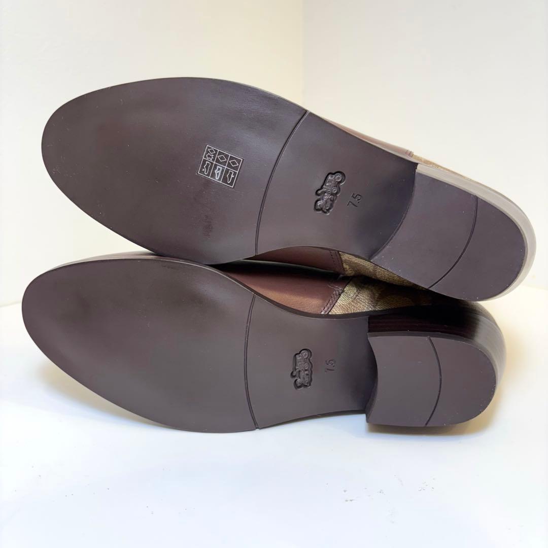 今日まで価格‼️(極美品)COACH ショートブーツ ブラウン 24.5cm