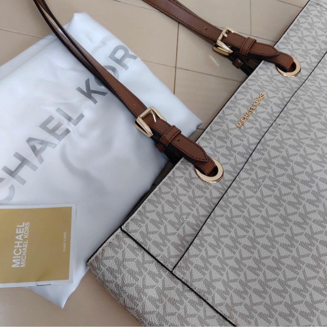 【美品】マイケルコースJET SET TRAVEL コミュータートート Ｌ