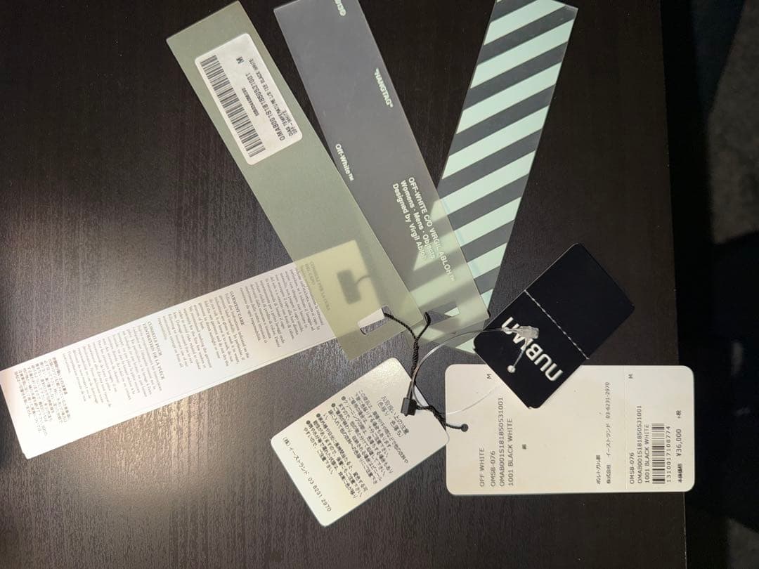 【タグ完備】OFF-WHITE 18SS 総柄プリントロンT Mサイズ