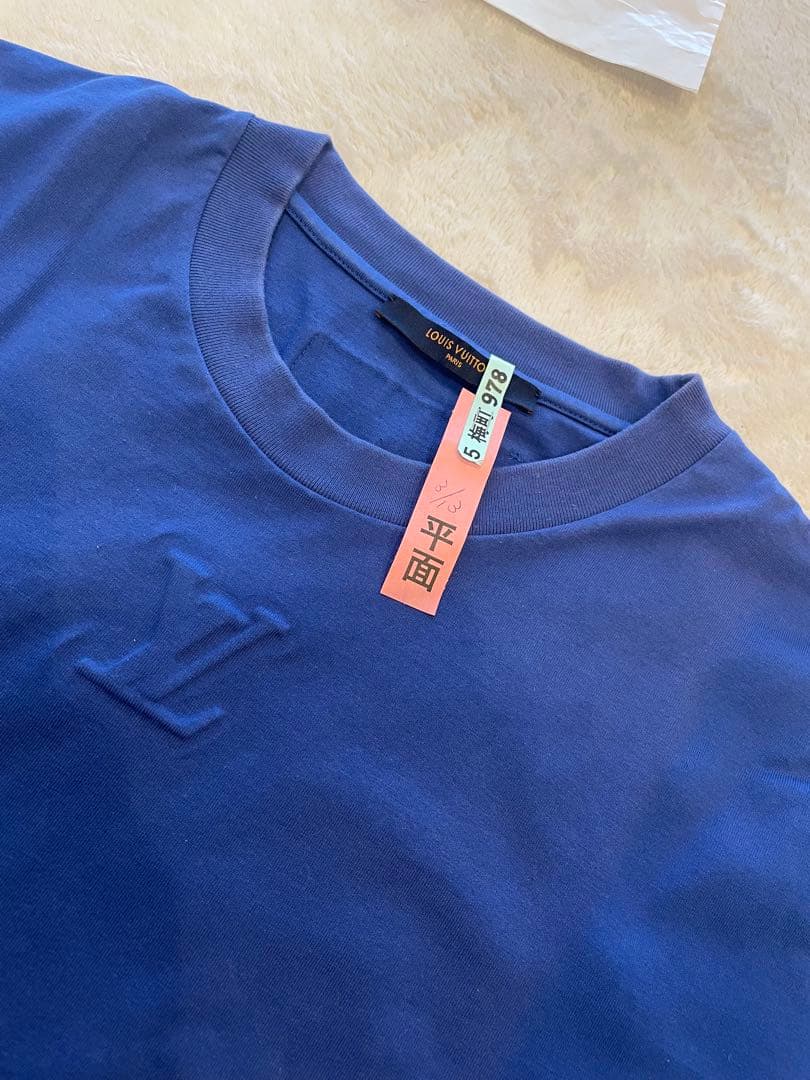 ルイヴィトン　青Tシャツ　難ありXL