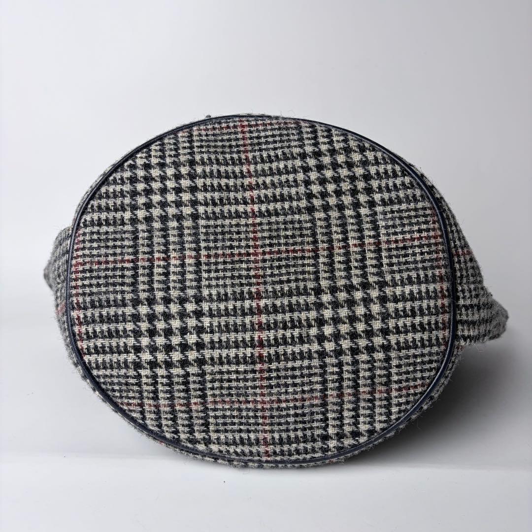 【美品】ラドロー　LUDLOW　ウール　ツイード　グレンチェック　トートバック