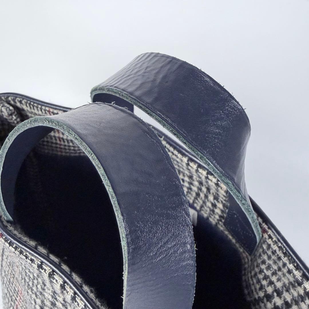 【美品】ラドロー　LUDLOW　ウール　ツイード　グレンチェック　トートバック