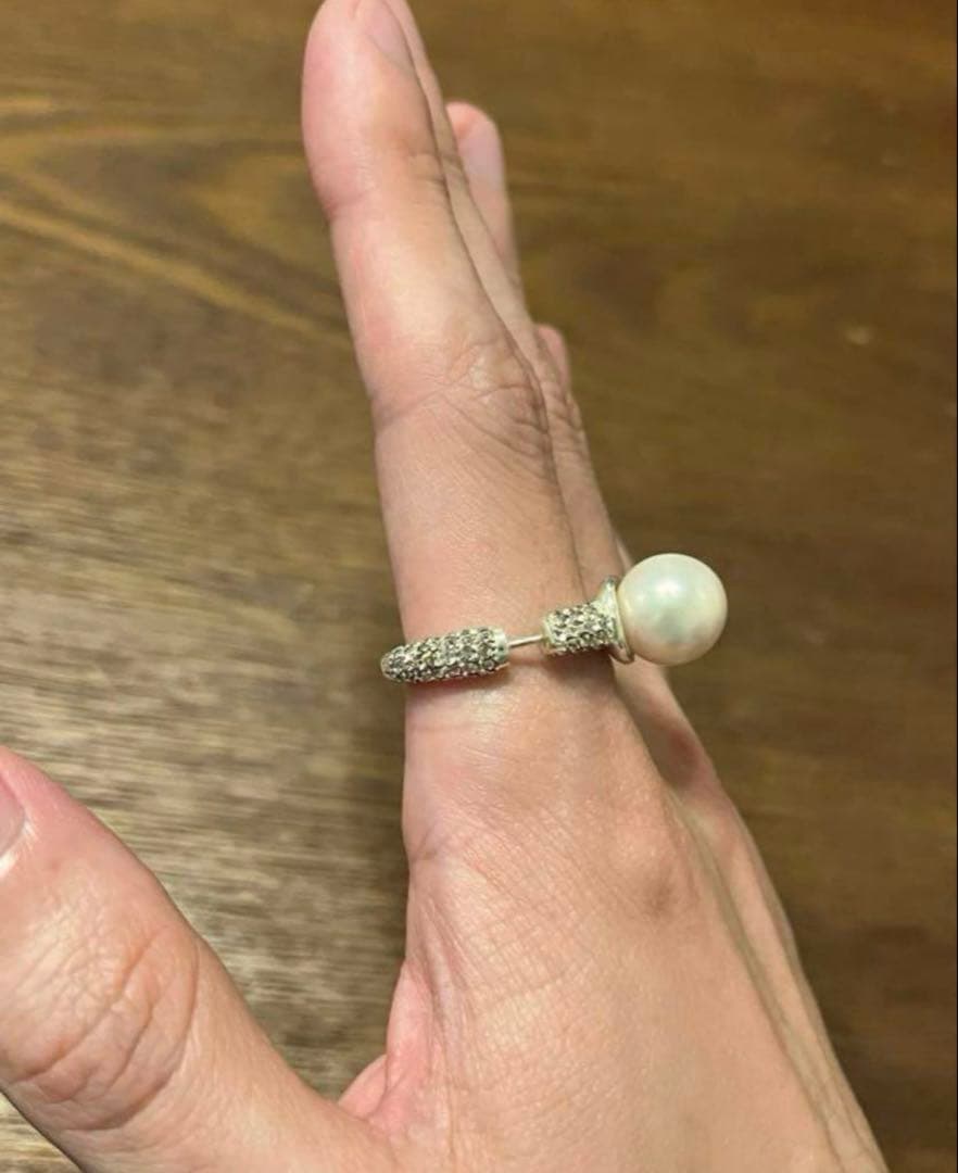 BTS テテ　AMBUSH PEARL RING EARRING CRYSTAL