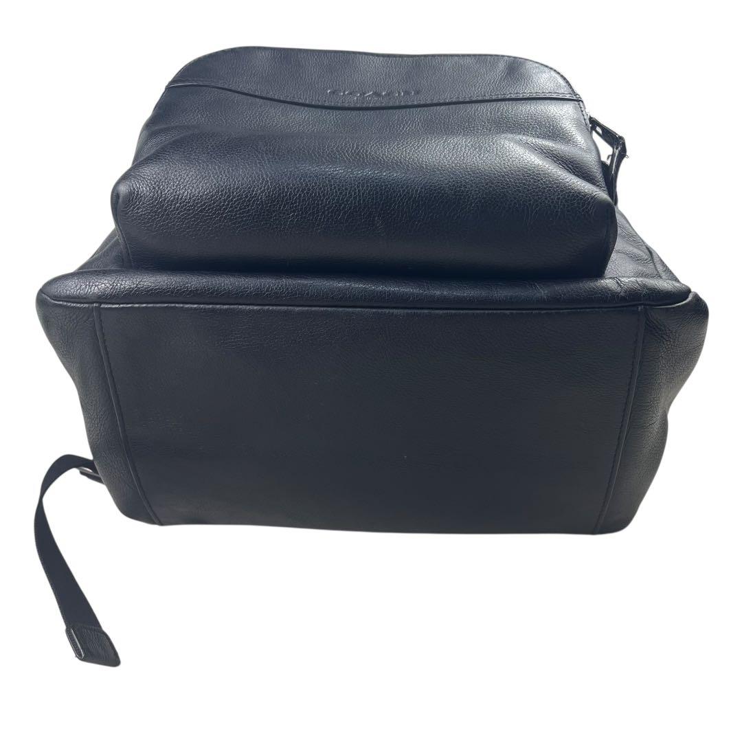 COACH コーチ レザー リュック ブラック 大容量 ロゴ A4 PC 収納