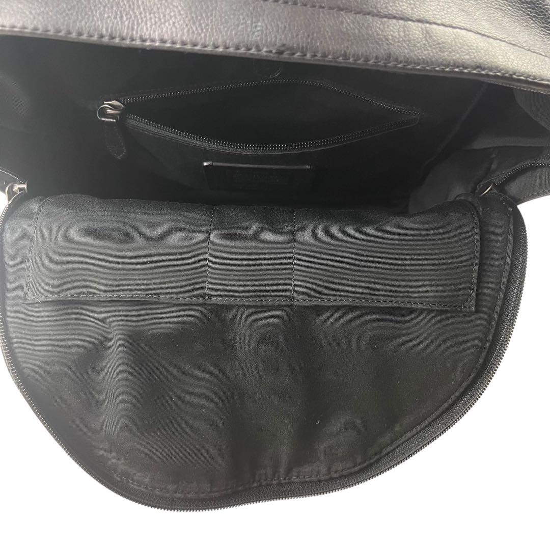 COACH コーチ レザー リュック ブラック 大容量 ロゴ A4 PC 収納