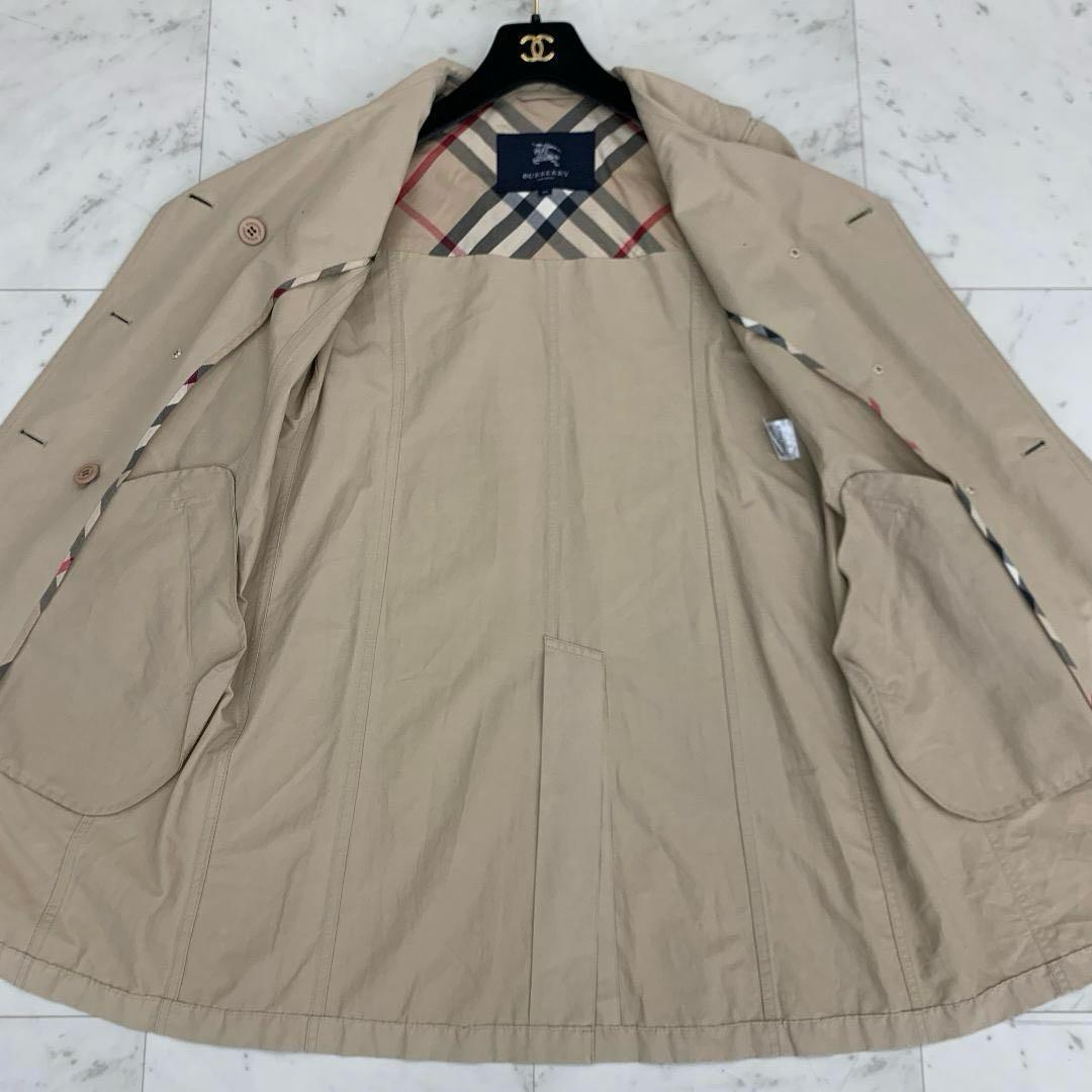 バーバリー ダブルチェスターコート Lサイズ スプリングコート ノバチェック
