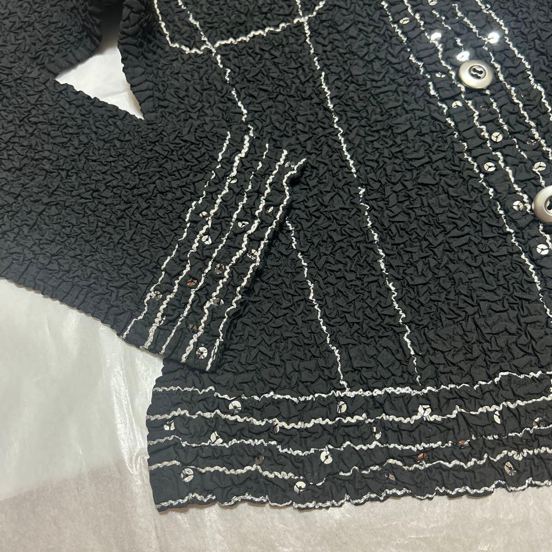 ユキトリイ　YUKI TORI ジャケット　ブラウス Gプリーツ　黒