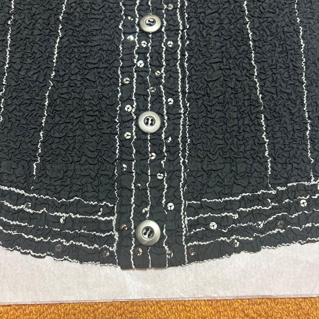 ユキトリイ　YUKI TORI ジャケット　ブラウス Gプリーツ　黒