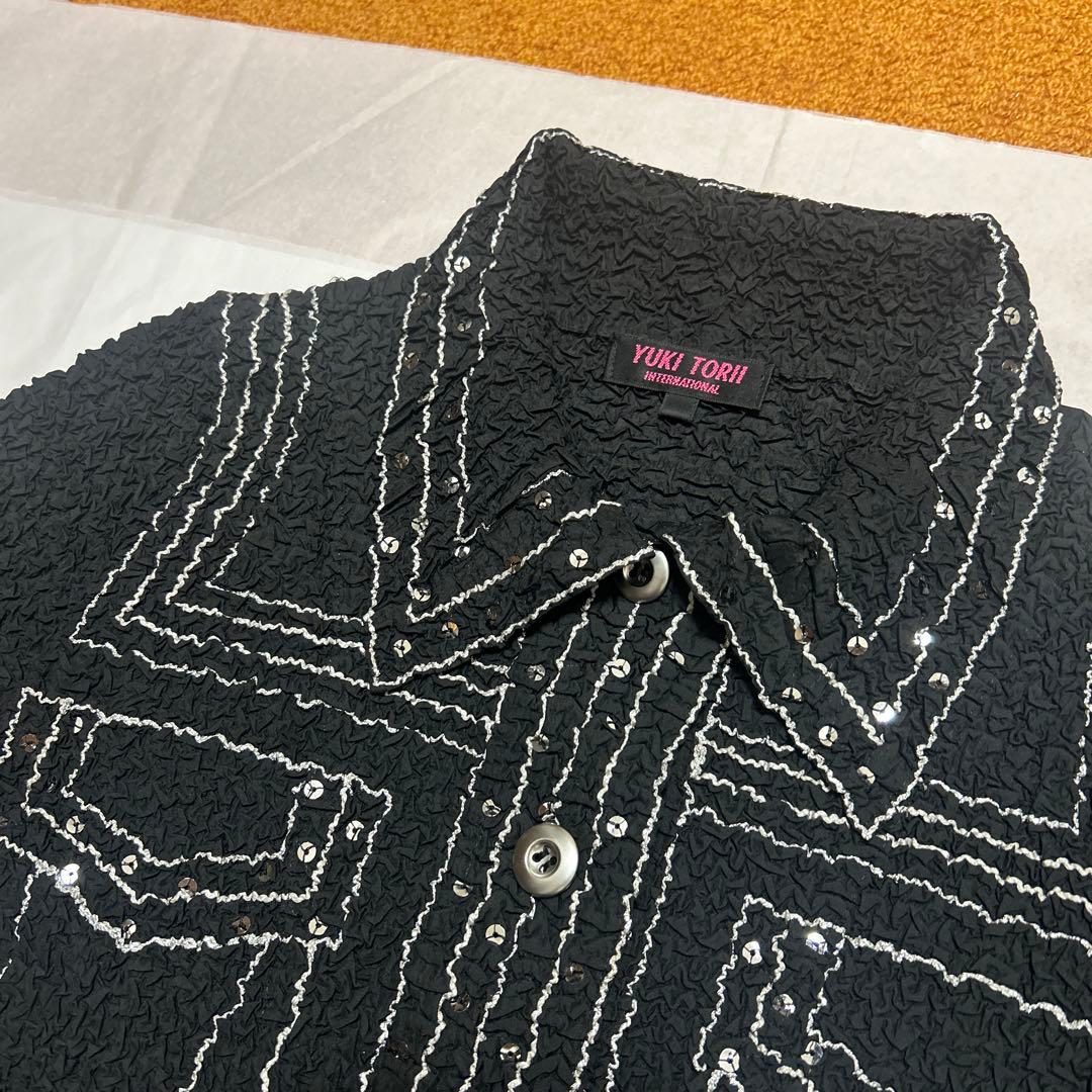 ユキトリイ　YUKI TORI ジャケット　ブラウス Gプリーツ　黒