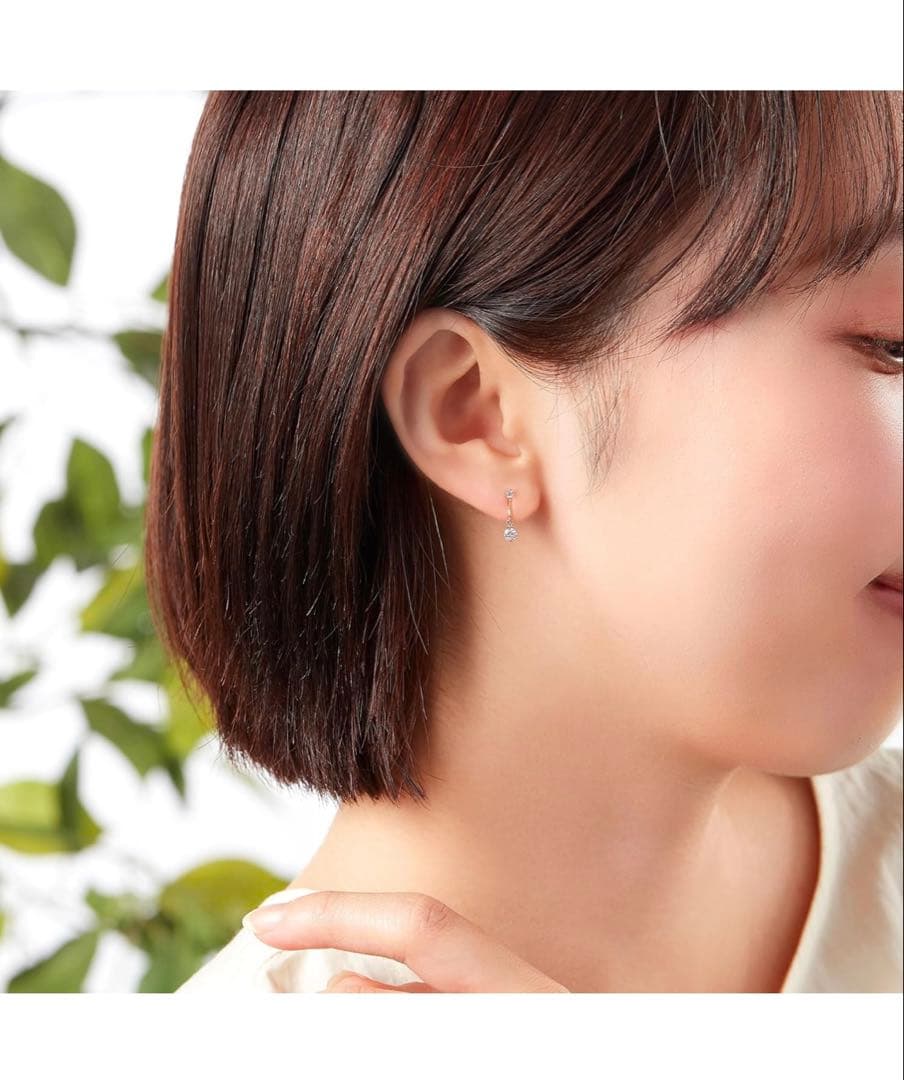 【ヴイエー ヴァンドーム青山】イヤリング K10 ピンクゴールド