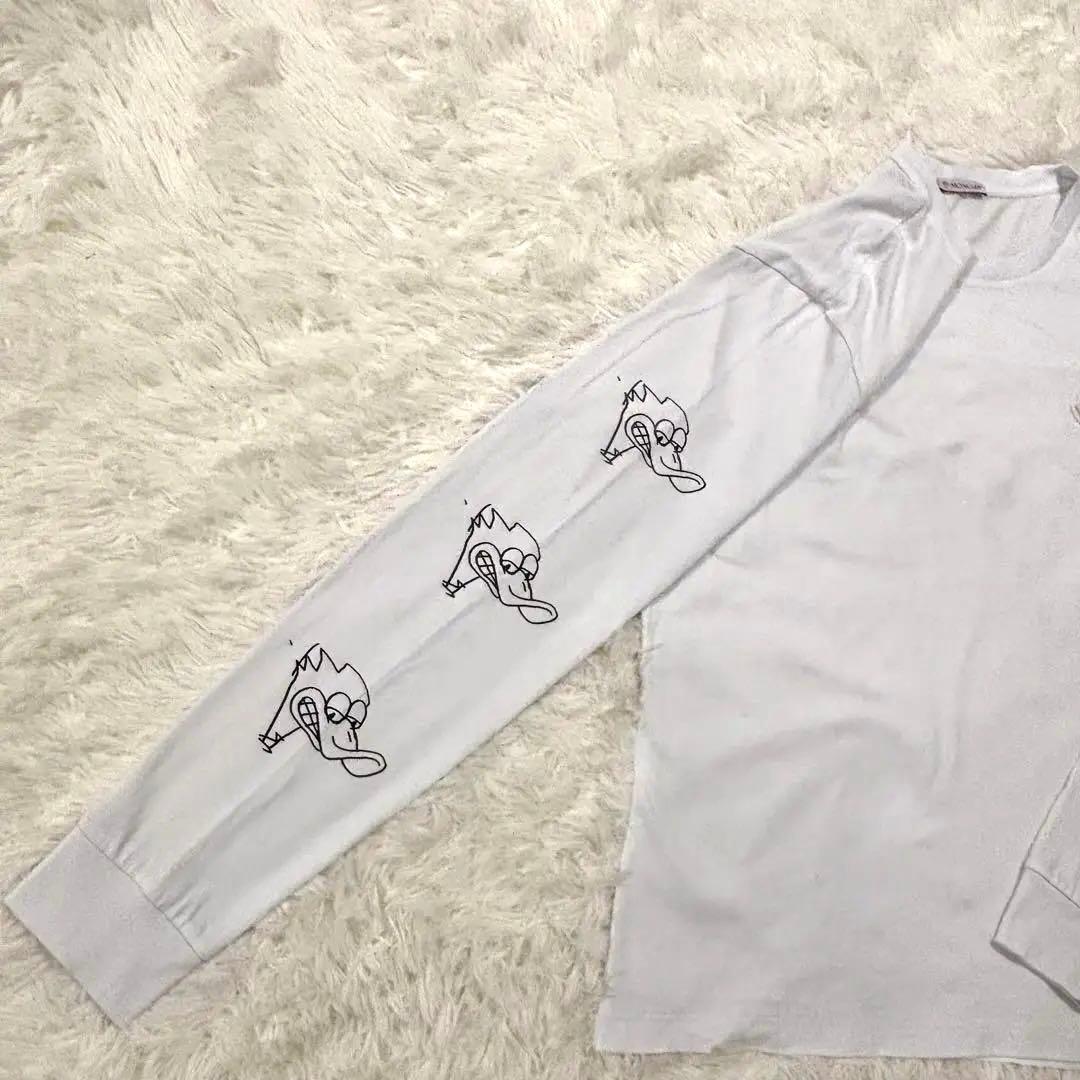 【1/5まで値下げ中】 MONCLER ホワイト 長袖カットソー