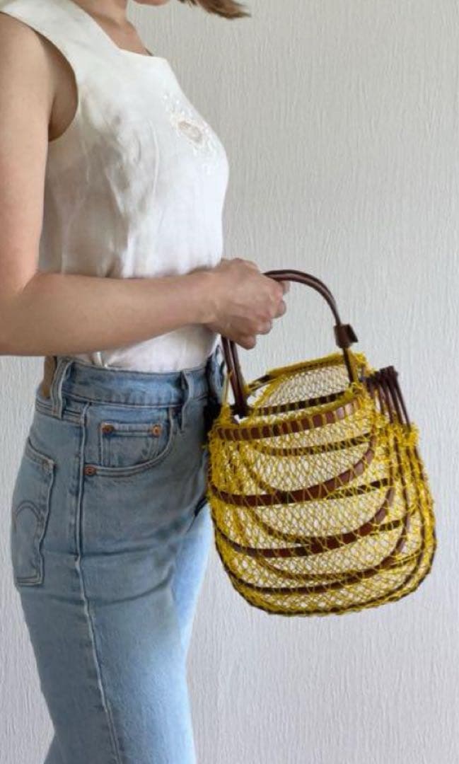 1960s vintage 籠バッグ