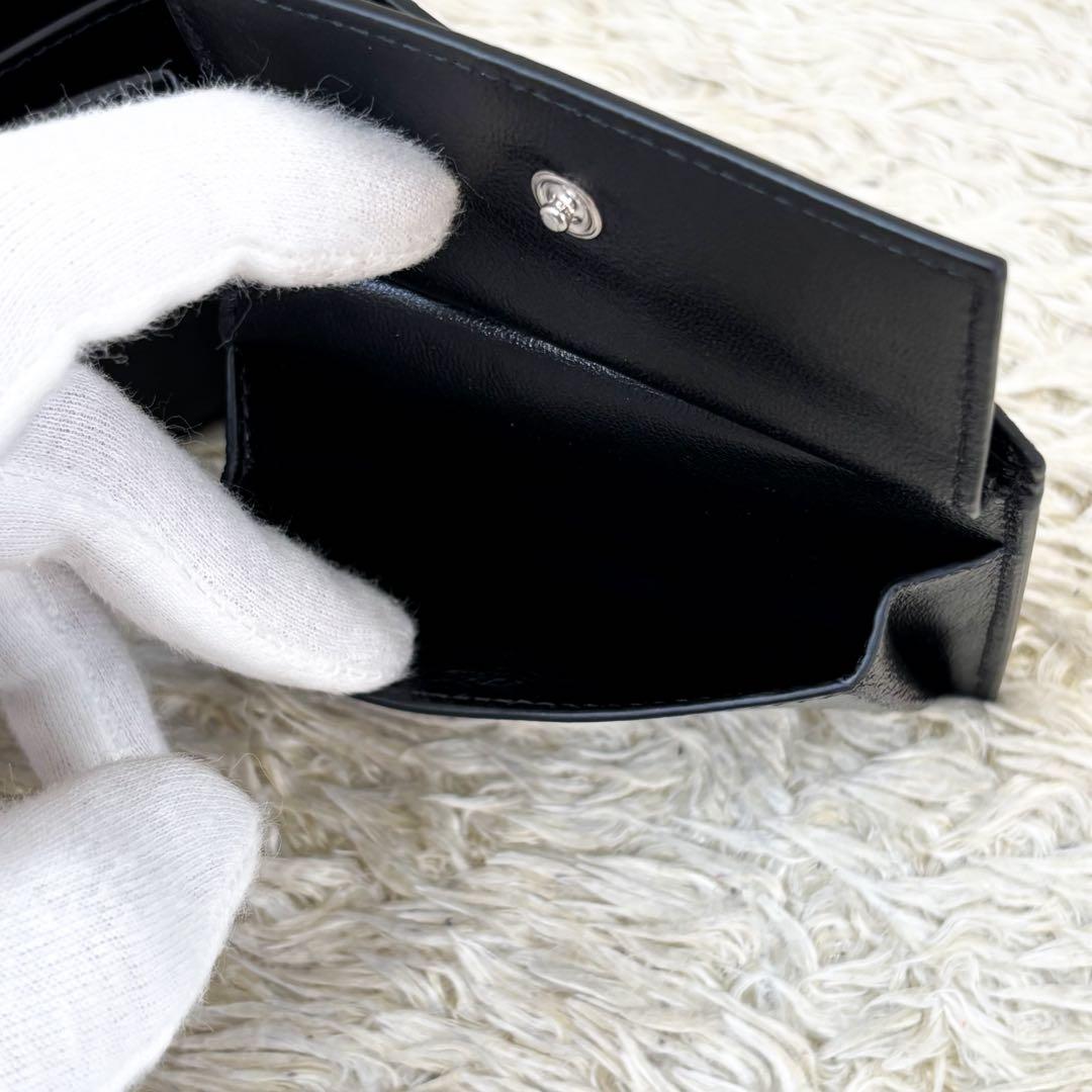 希少【未使用級】バレンシアガ 二つ折り財布 シワ加工 ブラック 594315