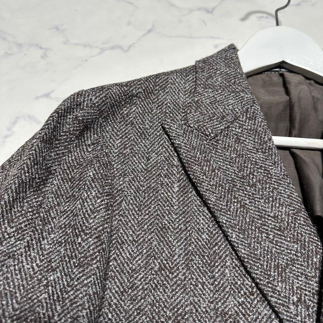 未使用級美品　ユナイテッドアローズ　ダブルテーラードジャケット　ブラウン系　46