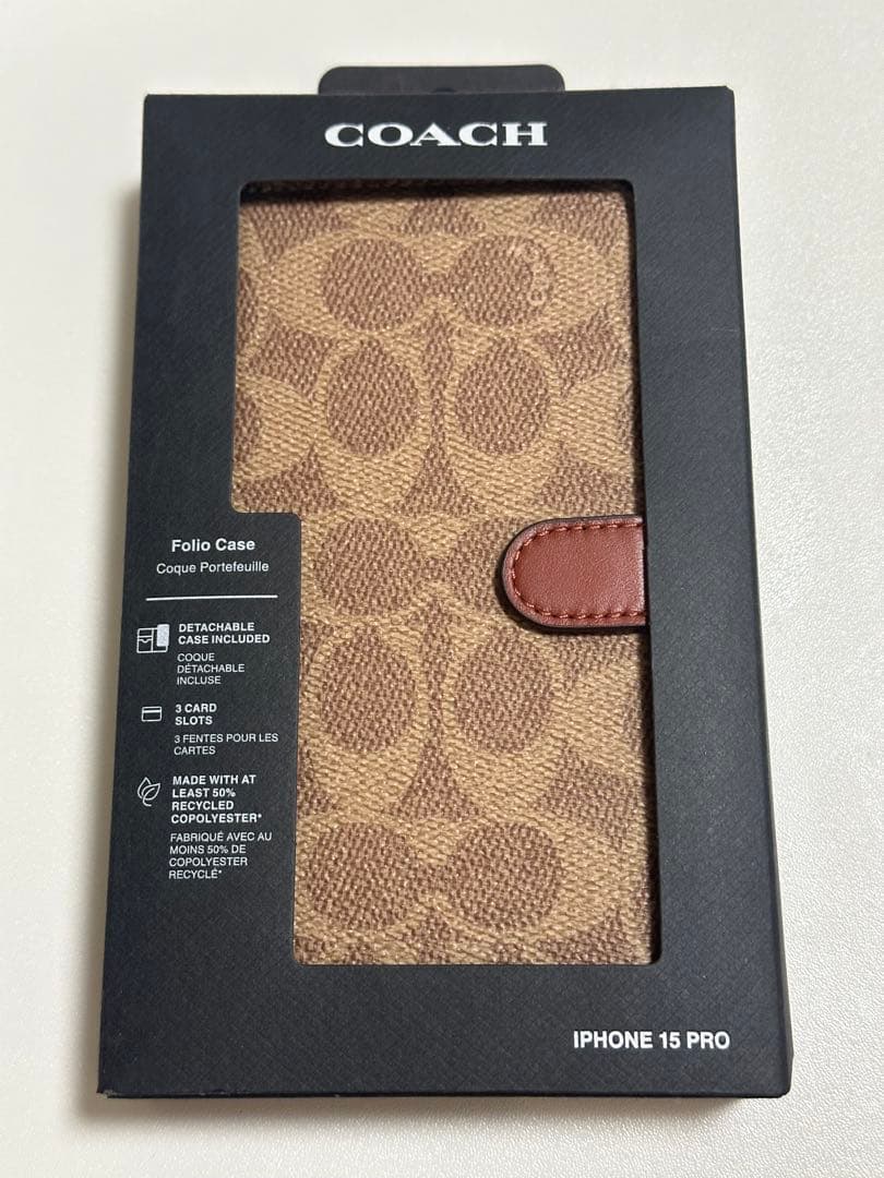 COACH iPhone 15 Pro 手帳型ケース