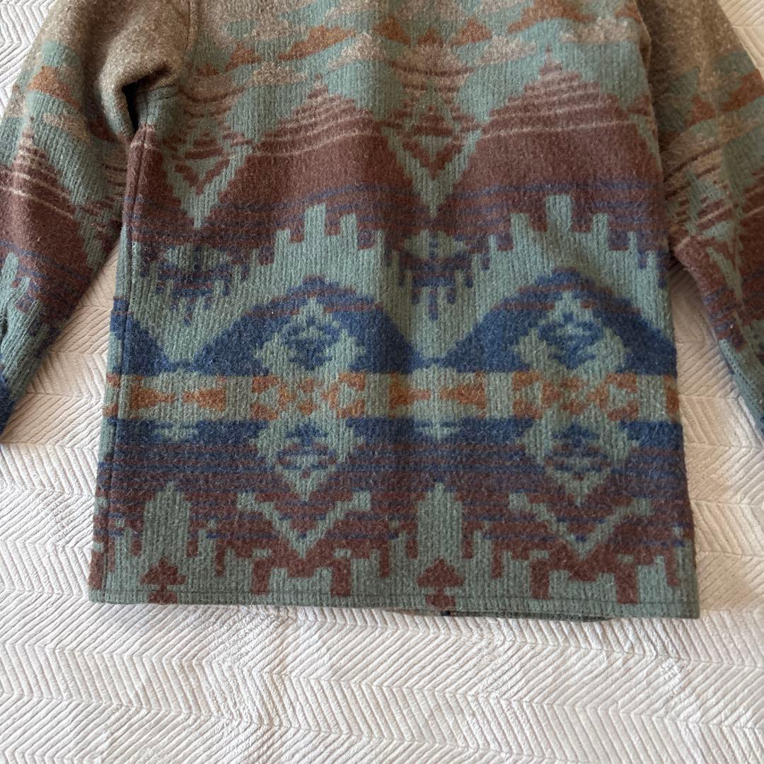 Wataru MiiウールジャケットL ネイティブ柄　銀B