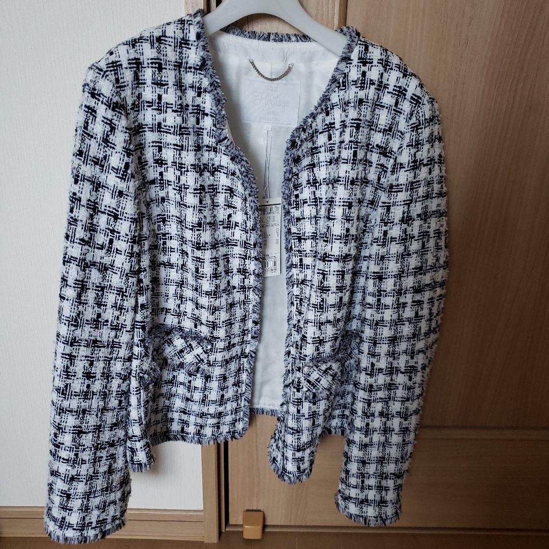 23区　23区L　大きいサイズ　ジャケット　クラレンソン　ツイード　48