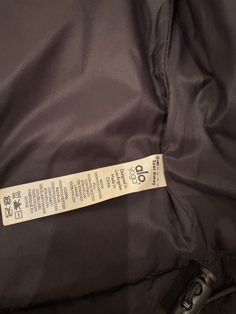 値下げ　alo ブラックダウンジャケット XS