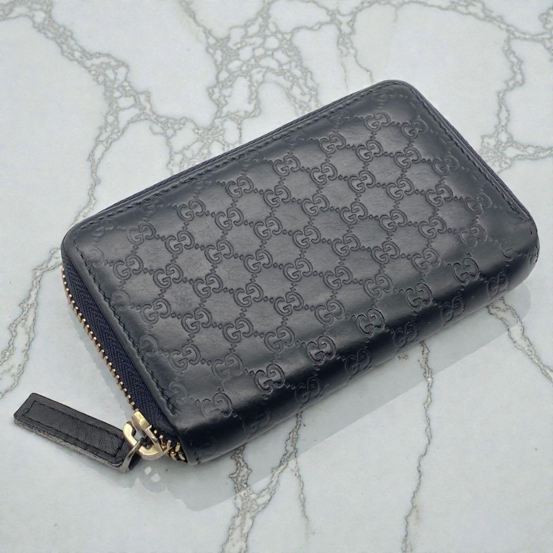 GUCCI・グッチ・ケース・マイクログッチシマ・ネイビー