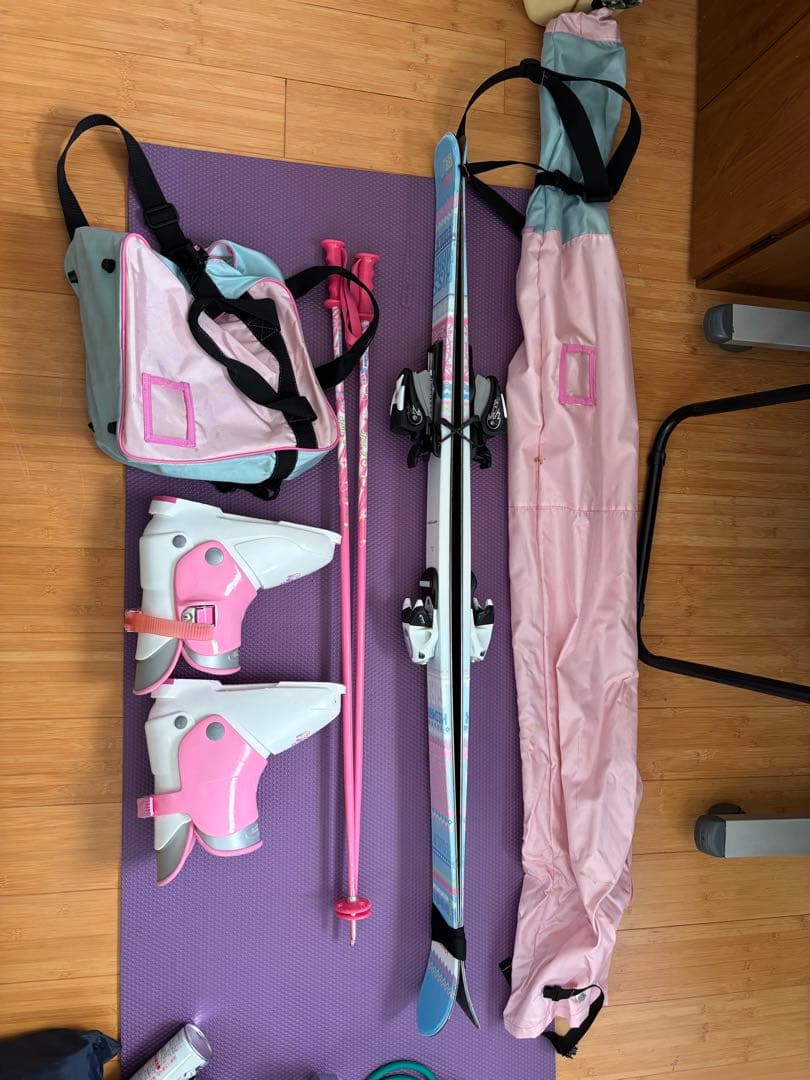 ピンク スキーセット スキー板 スキーブーツ