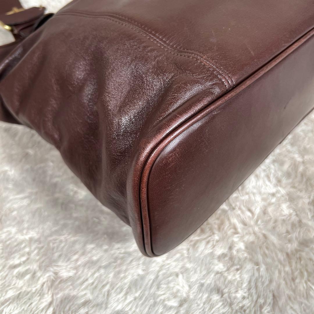 大容量　オールド コーチ グラブタン レザー 4155 トートバッグ ブラウン