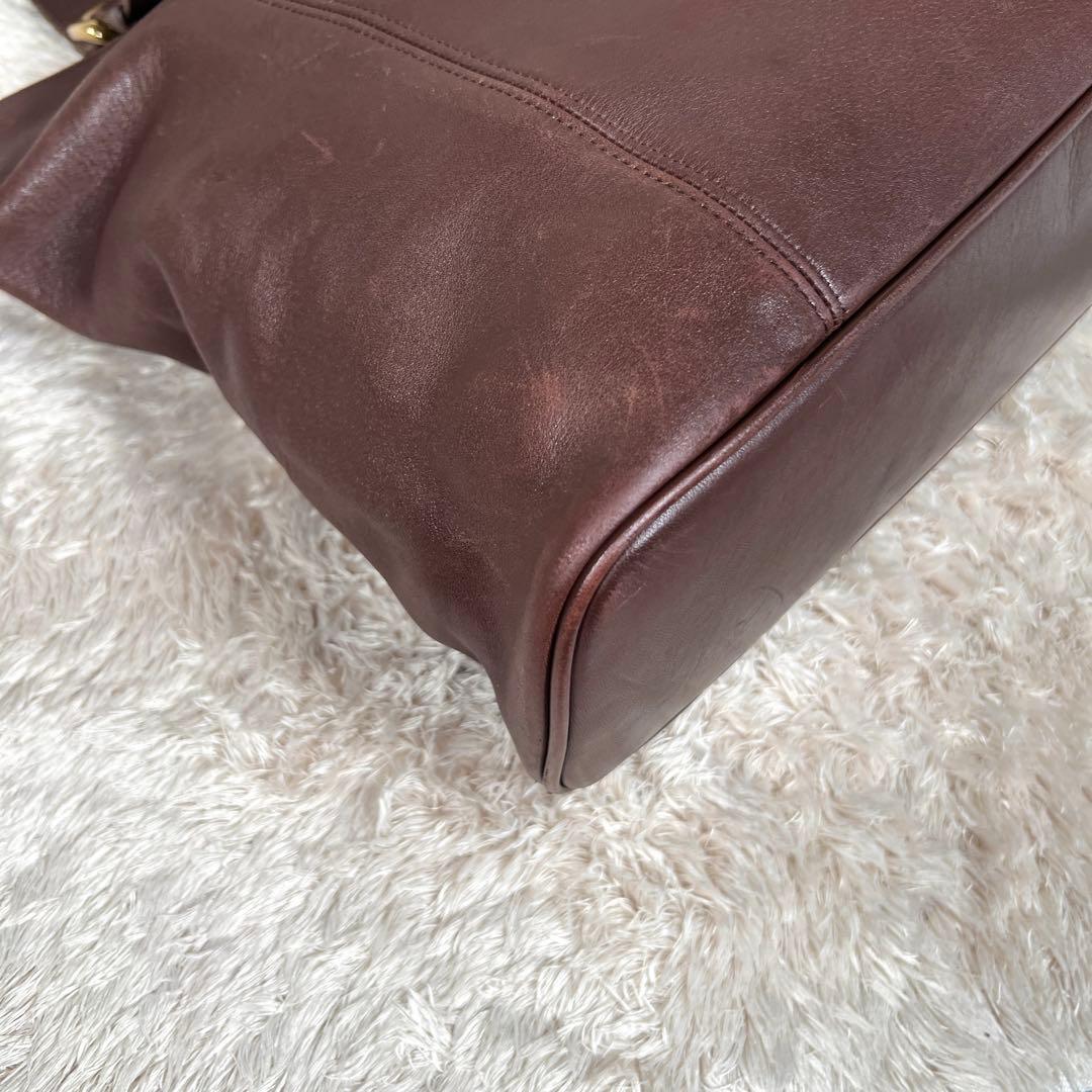 大容量　オールド コーチ グラブタン レザー 4155 トートバッグ ブラウン