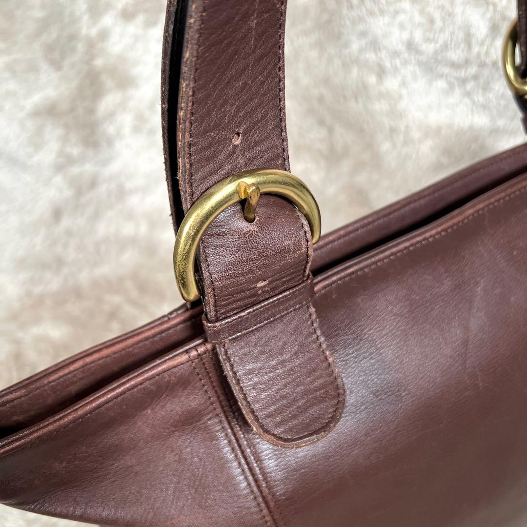 大容量　オールド コーチ グラブタン レザー 4155 トートバッグ ブラウン