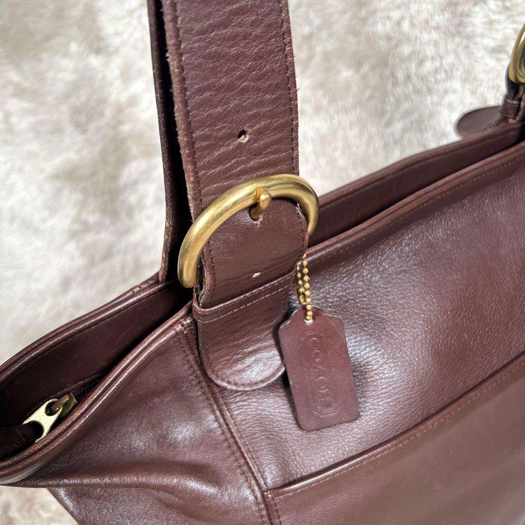 大容量　オールド コーチ グラブタン レザー 4155 トートバッグ ブラウン
