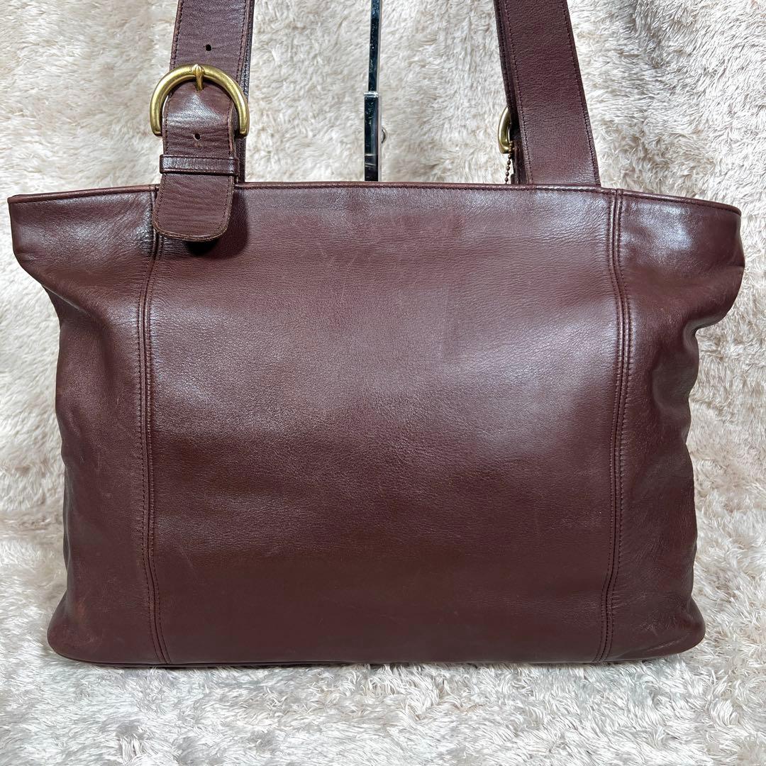 大容量　オールド コーチ グラブタン レザー 4155 トートバッグ ブラウン