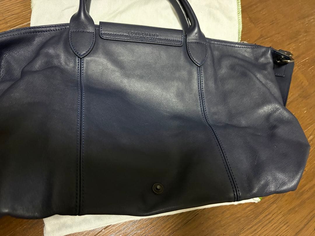 本日限定特価☆ロンシャン　プリアージュ　キュイール　ネイビー　レザー　フランス