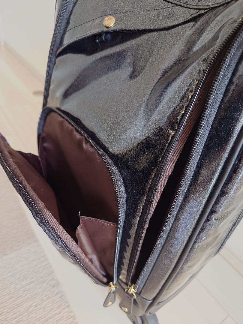 ★美品★SWANY キャリーバッグ　ブラックに近い濃紺　４輪ストッパー付