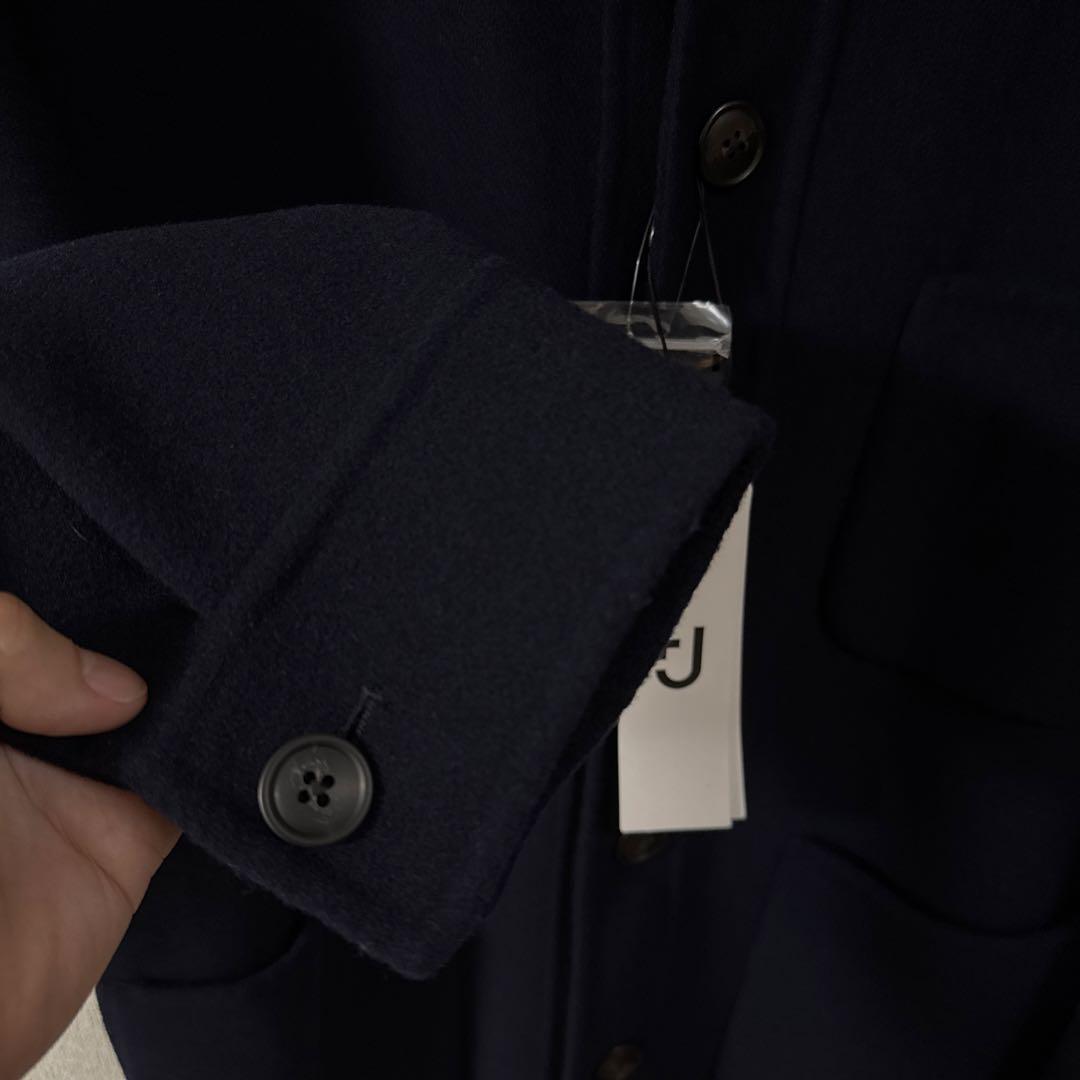 +J ウールブレンドオーバーサイズシャツジャケット