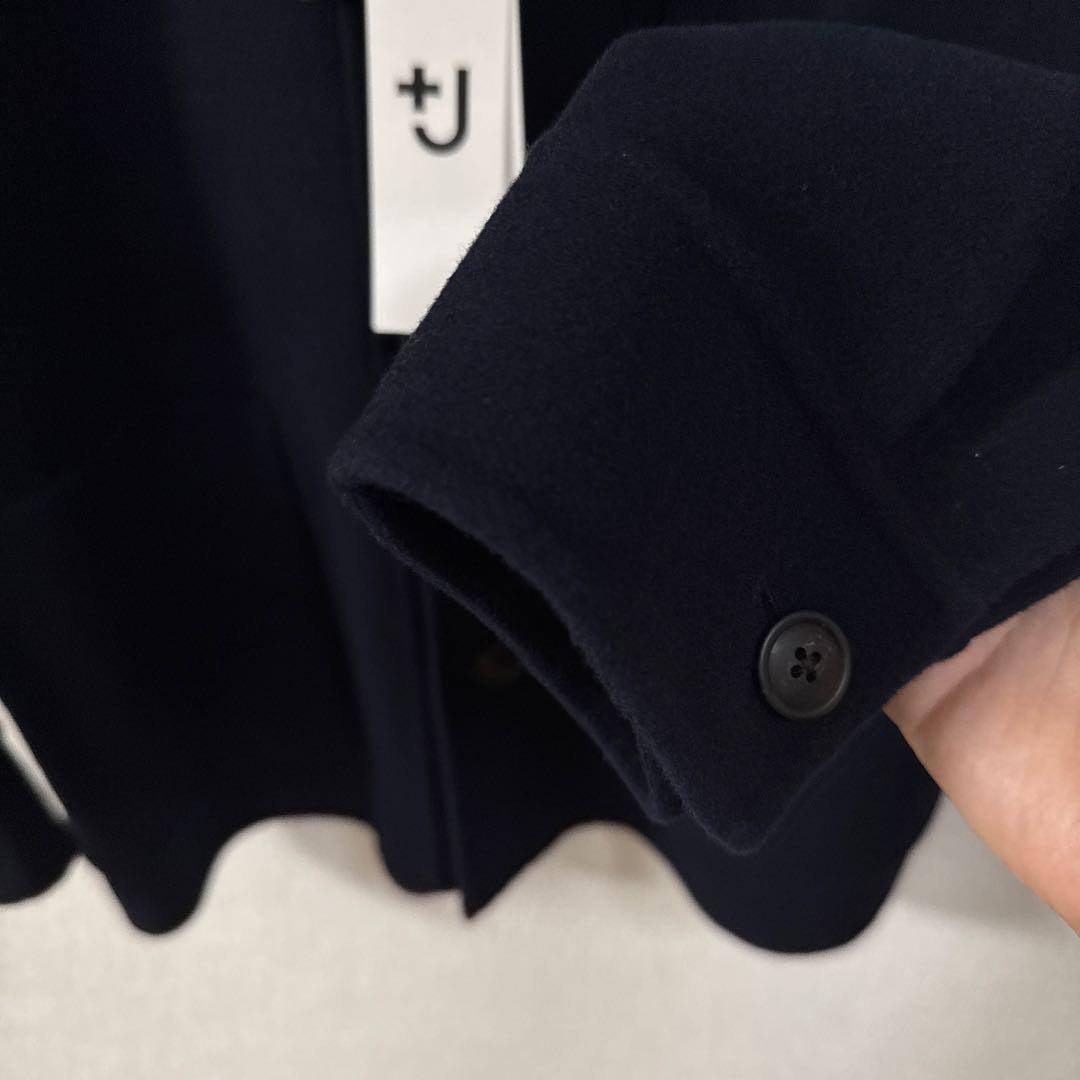 +J ウールブレンドオーバーサイズシャツジャケット