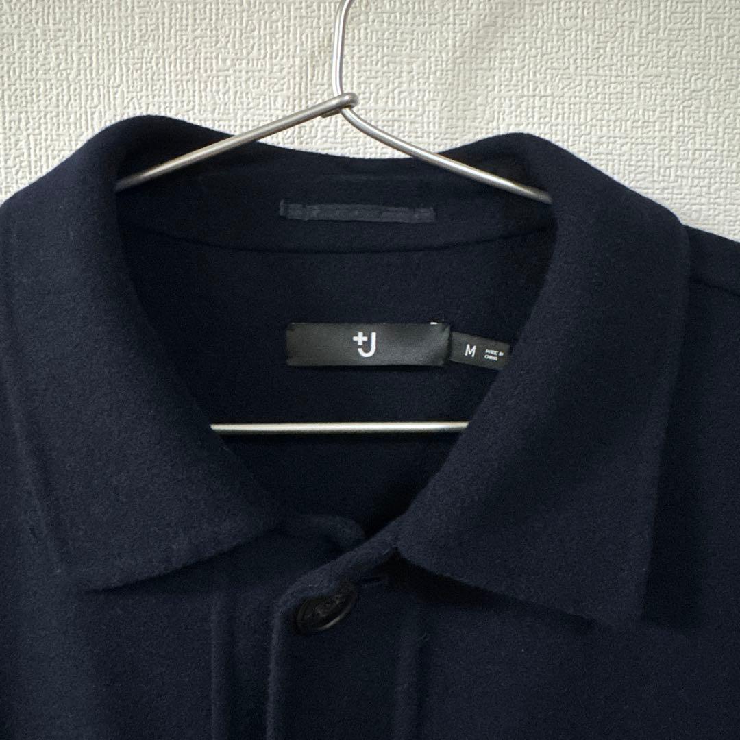 +J ウールブレンドオーバーサイズシャツジャケット