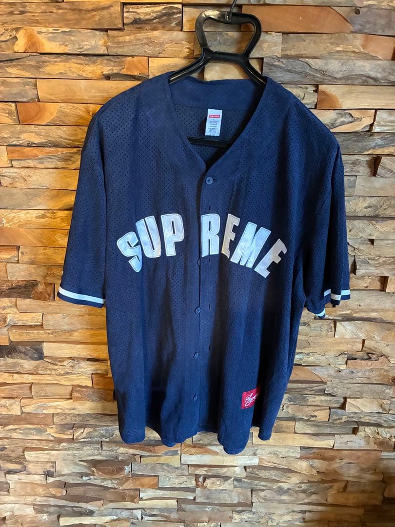 ウェア Supreme Ultrasuede Mesh Baseball Jersey